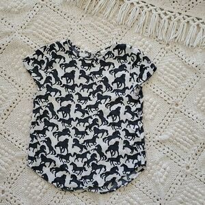 H&M |‎ EUC Cute Horses Top Size 4